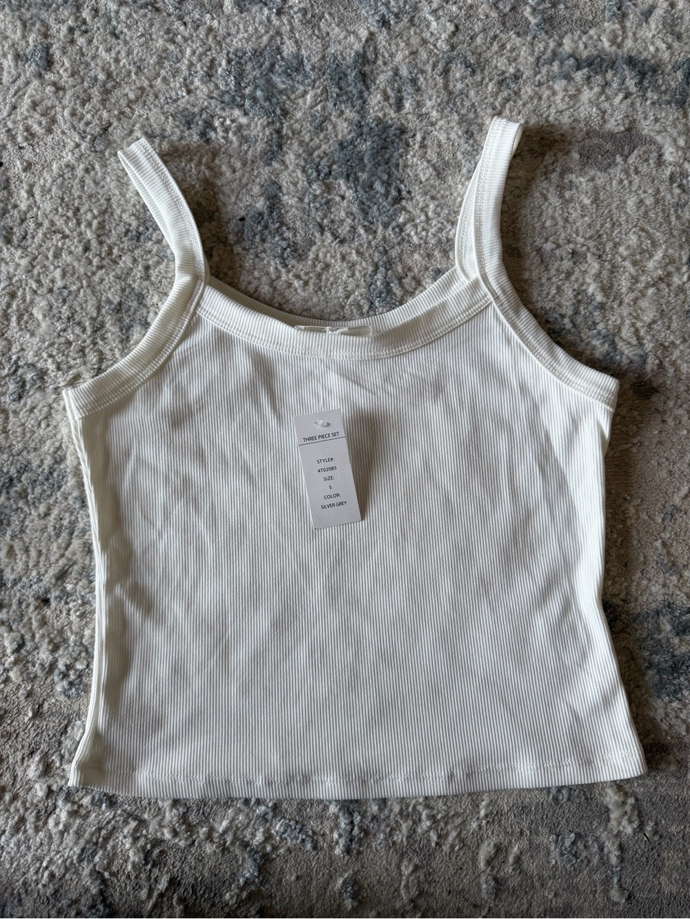 Classic White Ribbed Tank Top - Women